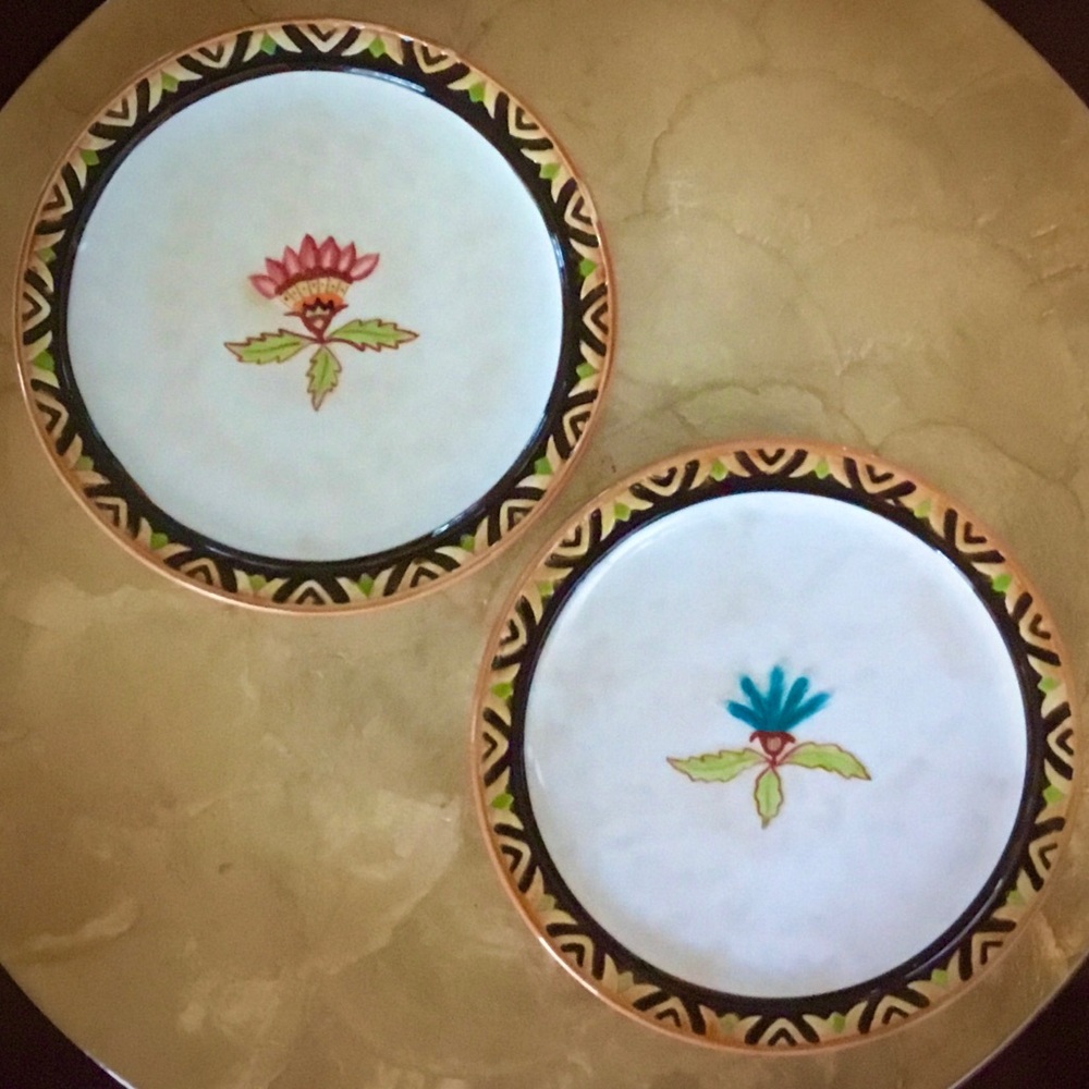 2 New Fitz and Floyd ‘Global Market’ 6.5” Party Plates - Picture 2 of 11